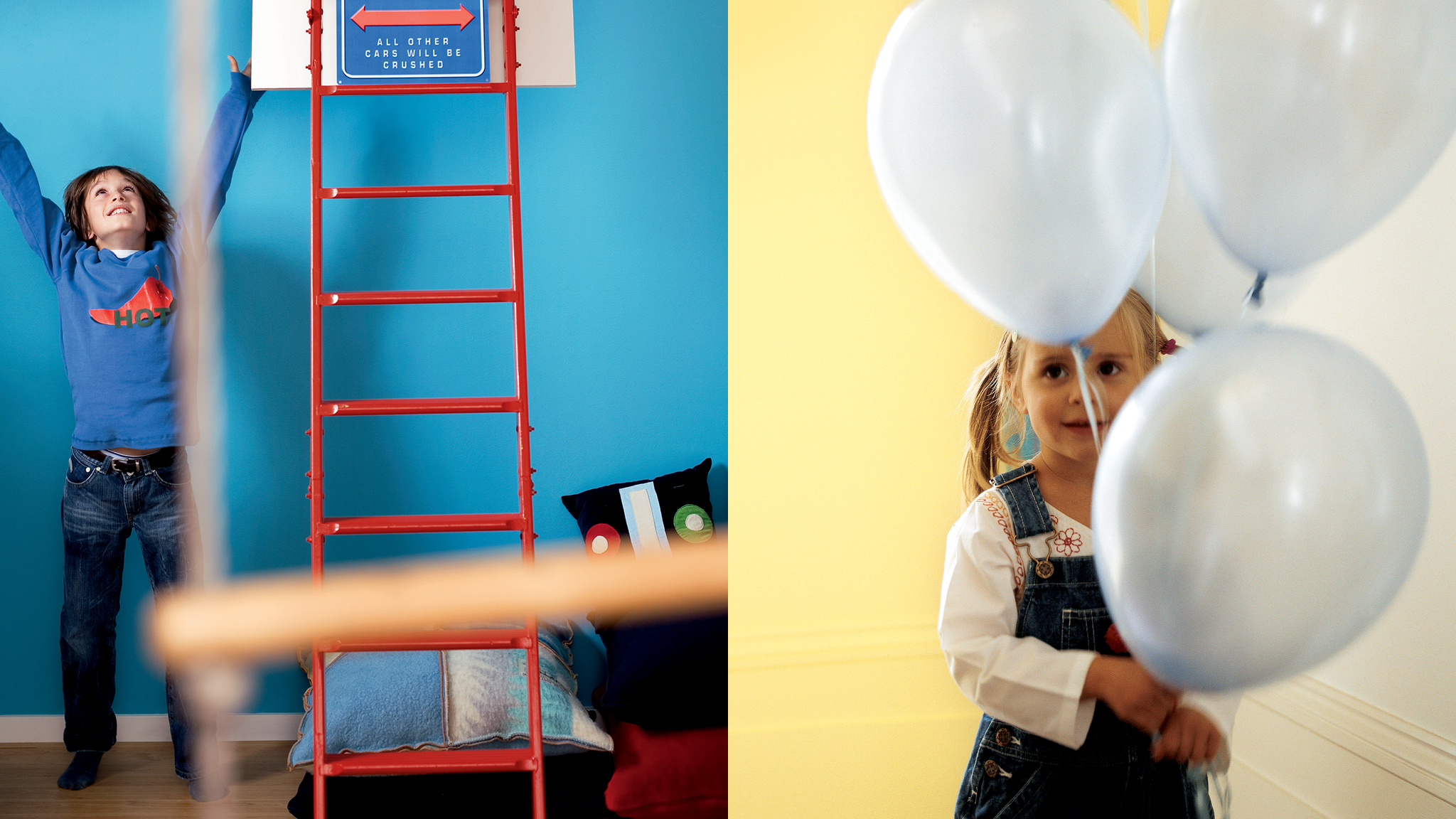 Create a happy children’s bedroom Теплые оттенки, скажем, солнечные желтые, сделают каждый день радостным.