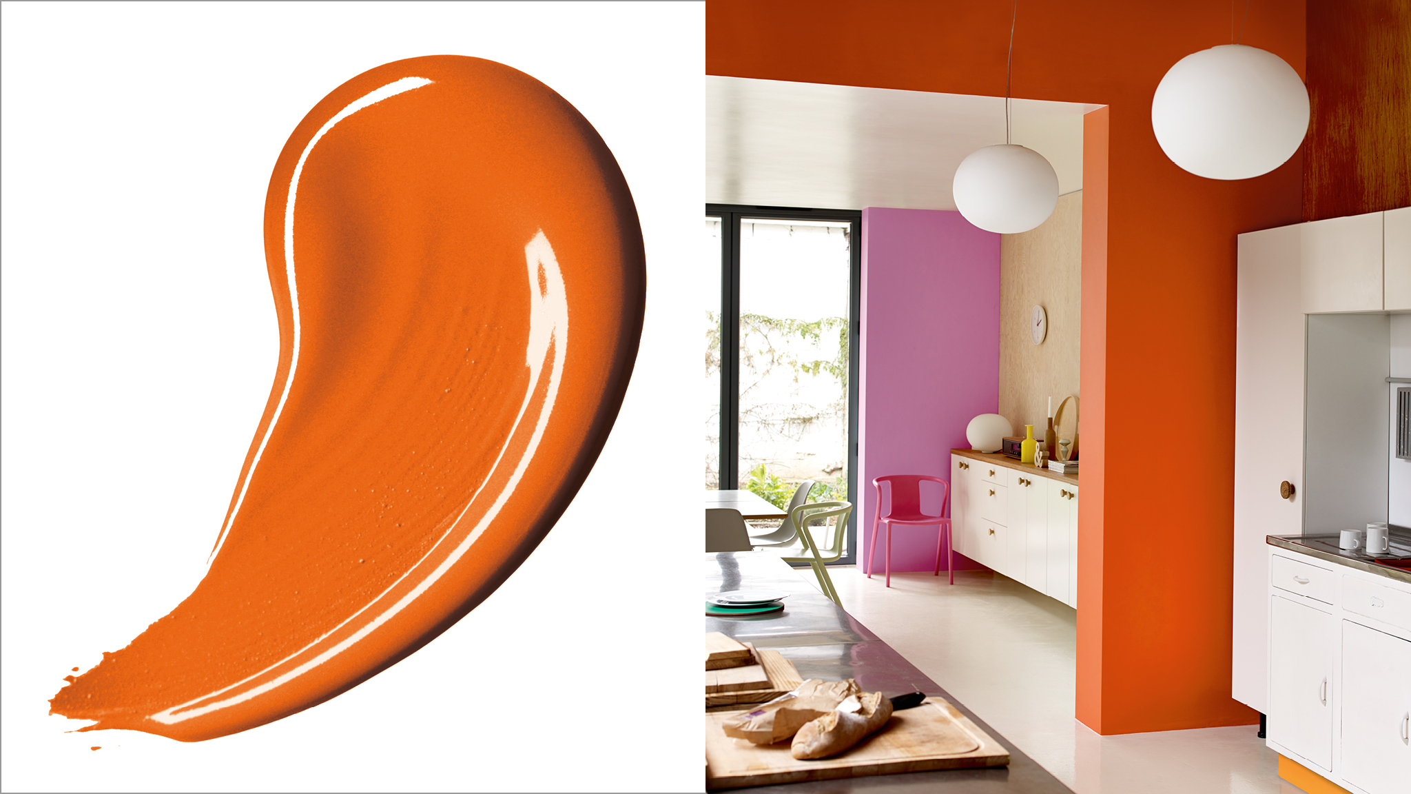 Create a happy home with orange Оранжевый — это самый жизнерадостный цвет. Оранжевые стены наполнят ваш дом радостью.